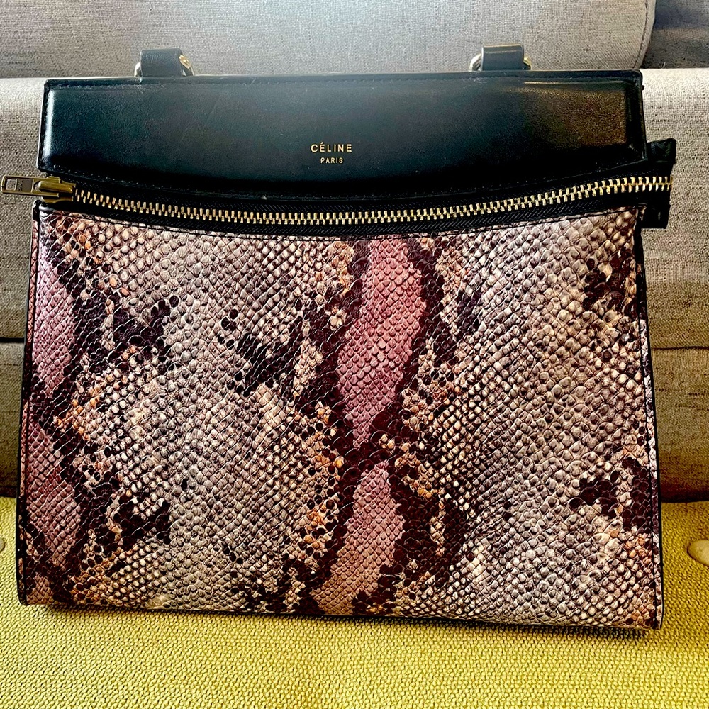 Celine Paris Snake Print Purse